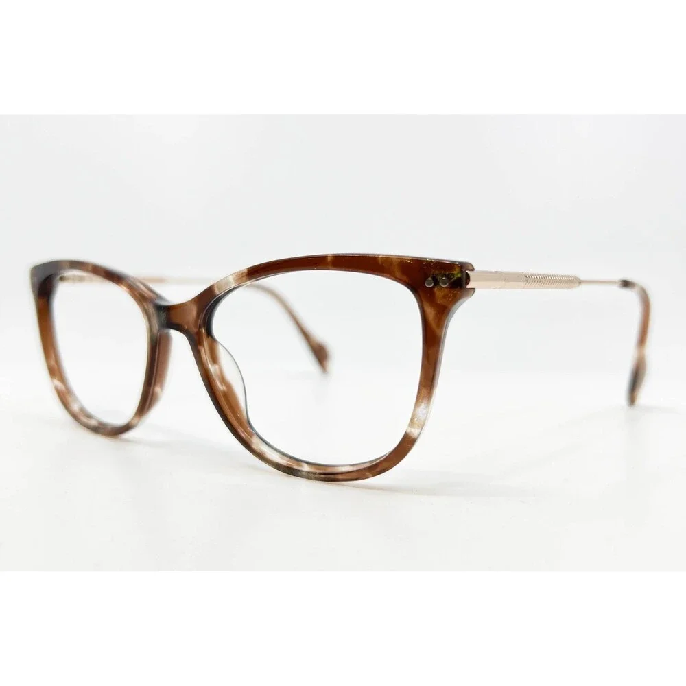 I-Deal Optics R600 Eyeglasses Womens Brown Mist Cat Eye Frames 54-17-140